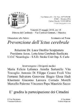 Prevenzione dellâ€™Ictus cerebrale