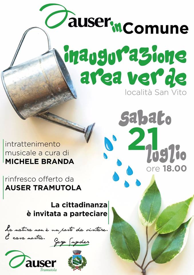 Inaugurazione area verde a Tramutola